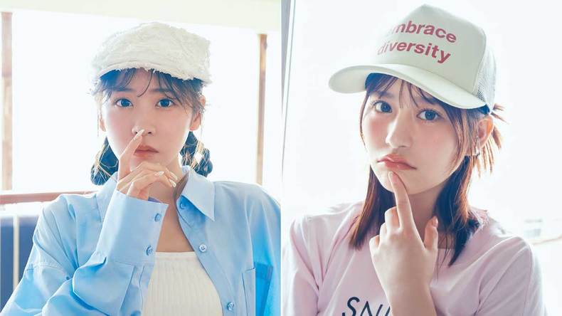 「カジュアルにいく？それともトレンド志向？」FRUITS ZIPPER・櫻井優衣＆月足天音が着こなす【ハンチング＆キャップ】コーデ