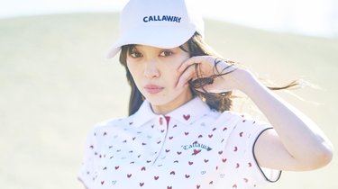 Callaway ゴルフ ポロシャツ ハート柄 ホワイト L ar golf】ハート総柄ポロシャツがキャッチ―♡ ホワイトコーデで