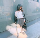 【GU】この洒落感、￥1,990で作れる♡ 白ニットコーデ2選