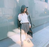 【GU】この洒落感、¥1,990で作れる♡ 白ニットコーデ2選