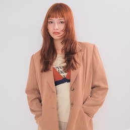 【ロング】明るすぎないけど主張する絶妙なオレンジベージュ