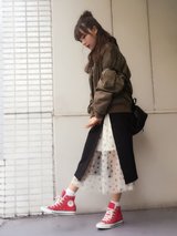 カジュアル8割、フェミニン2割のバランス感！