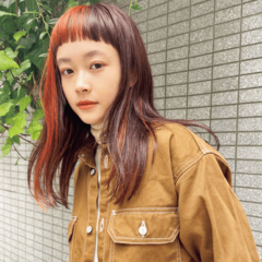 【ロング】個性を宿したツートンカラーでこの冬のおしゃれリーダーは私に決定！