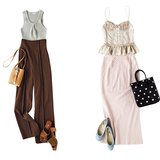 「胸下まで脚！？」着るだけでオンナっぽシルエット♡錯覚コーデ2選