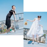 【モノトーン】でもこんなに華やか！ワンポイント変化球を仕込んで脱フツー♡ トレンドワンピース2選