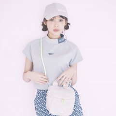 【ar golf】カジュアル派だけどガーリー要素も楽しみたい♡　淡～いグレーが可愛いモックネックのトップスが万能すぎる