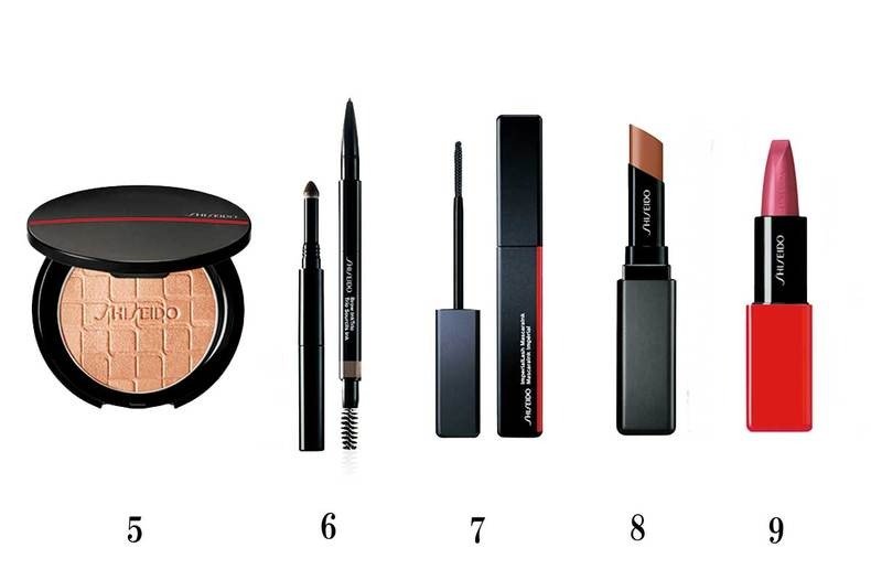 5.SHISEIDO　オーラデュウ プリズム イルミネーター　02　￥4,400 6.SHISEIDO　ブロウインクトリオ　03　￥3,300 7.SHISEIDO　インペリアルラッシュ マスカラインク　01　￥4,180 8.SHISEIDO　カラージェル リップバーム　110　￥3,850 9.SHISEIDO　テクノサテン ジェル リップスティック　410　￥4,400