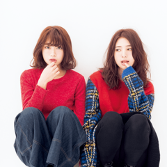 赤みカラー×同色系トップス　ヘアカラーとファッションのおしゃな関係♥