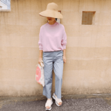 【ユニクロ】流行りのサテン素材で高見え♡「ワイドパンツ￥2,990」でつくる今っぽコーデ2