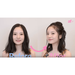 小顔効果もばっちり！こなれお団子アレンジ