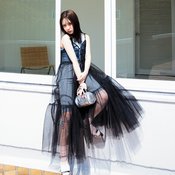 ネアカなリップに主役ワンピを合わせて洒落キブンUP♡ リップパレットとチュールワンピで魅せるコーデをお届け！