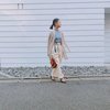 カーディガン¥3,990/ユニクロ/イネス・ド・ラ・フレサンジュ、パンツ¥3,990/ユニクロ ユー(ユニクロ)