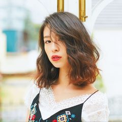 甘辛ミックスのロブは大人っぽすぎてごめんね