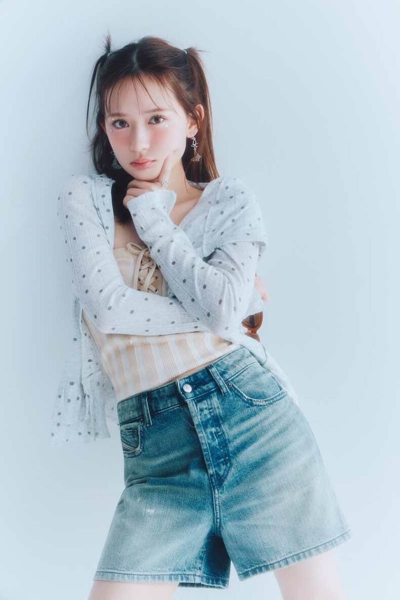 低身長さんにおすすめ！畑芽育さんお手本スタイル①令和の上級者デニムミニスカコーデ♡