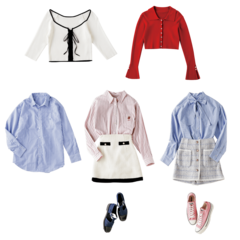 爽やかオーラ満点のストライプシャツと華奢見えカーデで恋気分アップ♡ 初夏にぴったり【ストライプシャツコーデ】2選