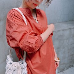 【UNIQLO￥1,990】ボリューム感＆テラコッタカラーがイマドキ！着こなし2選