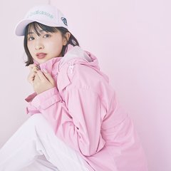 【ar golf】スポーティー×甘めなトレンドはゴルフウェアでも実現できる♡　ピンクのシャカシャカジャケットが春の羽織に便利すぎ！