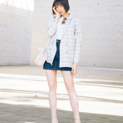 脱いだ時のギャップが彼のハートにぐさり♡　ジャケットで作る二の腕ちらりのフェチコーデ