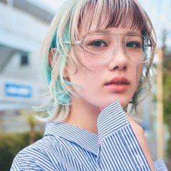 【ボブ】バランス感が絶妙！淡色３色の三つ巴の戦い