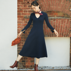 肌見せしなくてもエロいって言わせるならこれ！　上品淑女なニットワンピがモテるらしい♡