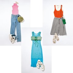 二の腕見せでヘルシーに♡ネアカカラー×ノースリがトレンド！人気スタイリストが提案する【夏のビビッドコーデ】３選