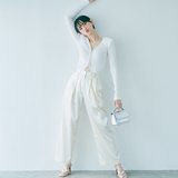 美肌映えカラーで透明感を底上げ♡色と肌見せのバランスがキーポイント！ラベンダー＆ホワイトでつくる【ワントーンコーデ】２選