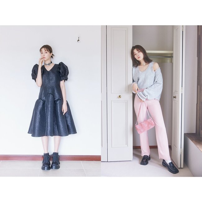 どこまでもロマンティックに…♡ 甘さマシマシな【ブラック＆ピンクコーデ】２選