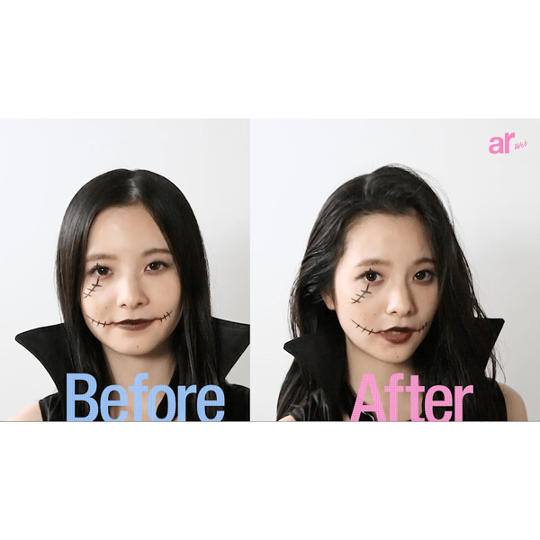 ポンポンするだけで完成♡セクシーかきあげヘア【ハロウィン特集】