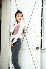 レース×デニムで最強甘辛コーデ