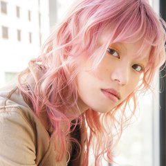 【ロング】可愛さとクールさの共存ピンク