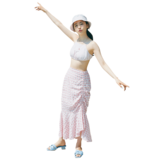 【365days色っぽ】恋ムード高める純真無垢なピンクコーデ♡マーメイドチックなギンガムスカートが主役